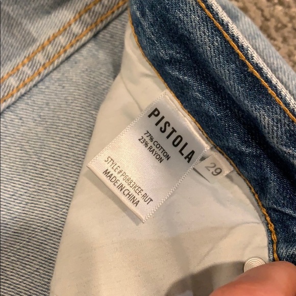 PISTOLA Charlie High Rise Straight in Blue Skies - Picture 11 of 14